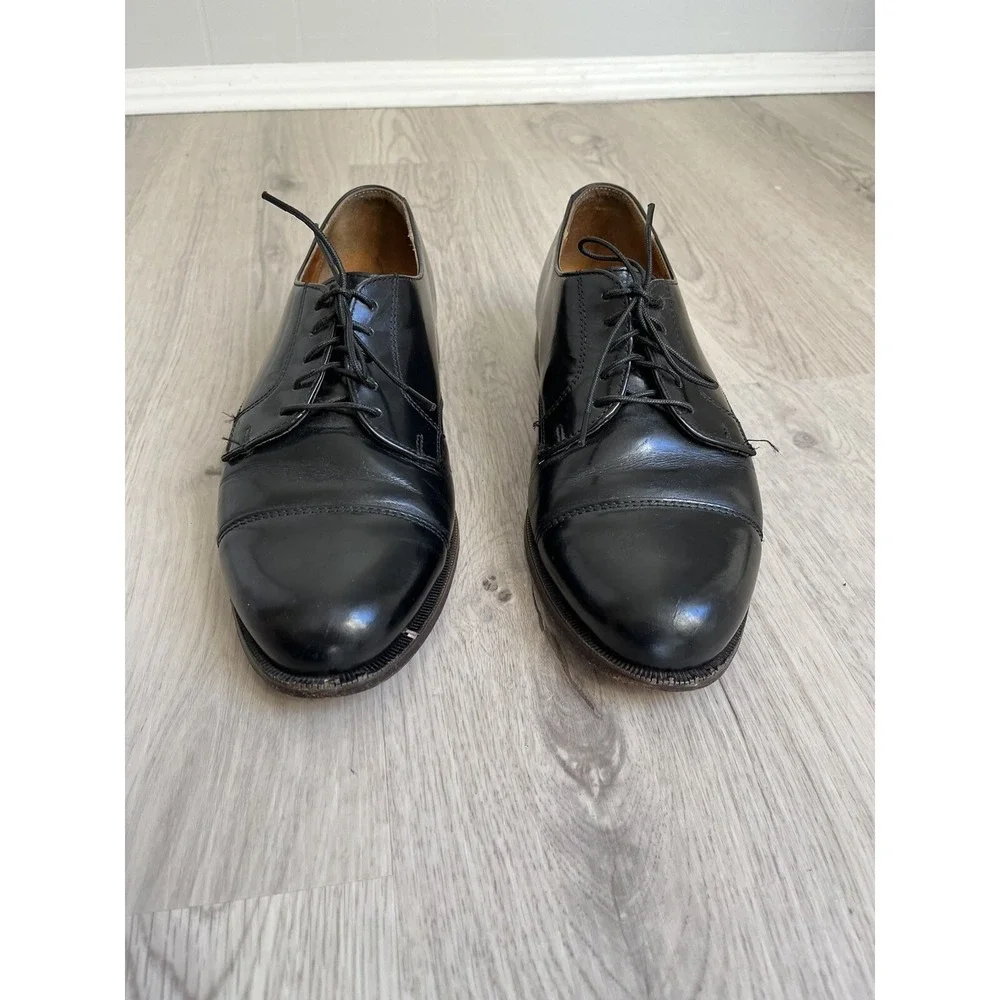 Cole Haan Leather Dress Shoes Mens 9.5 D Black Lace Up USA Preppy Academia